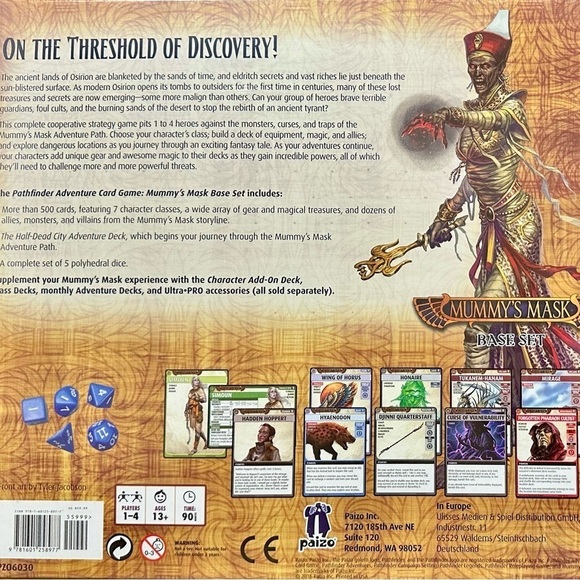 NEW Pathfinder Adventure Card Game MUMMY’S MASK base Set - Picture 2 of 3
